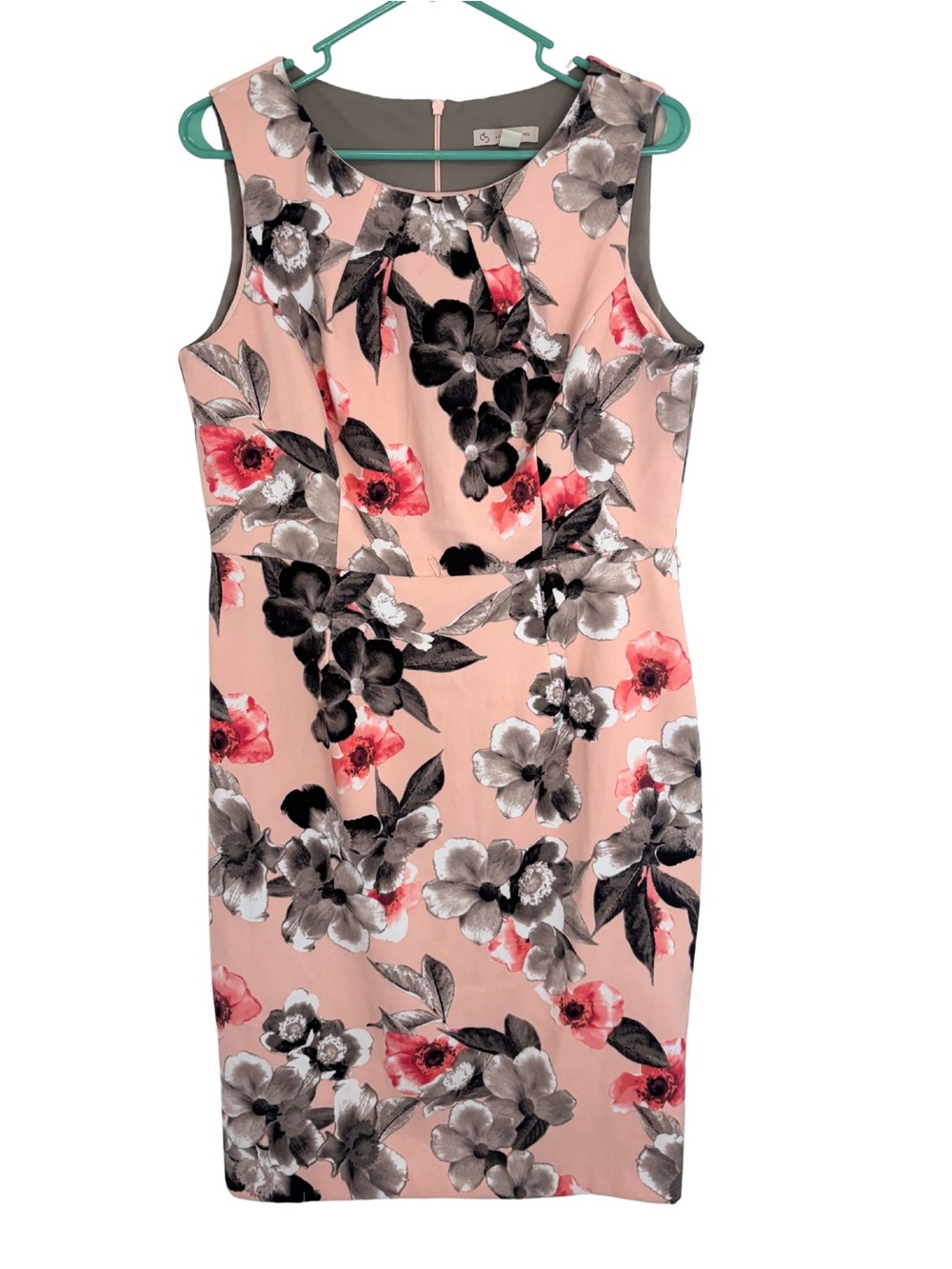 DB Established 1962 Sleeveless Floral Midi Dress in Blush Pink